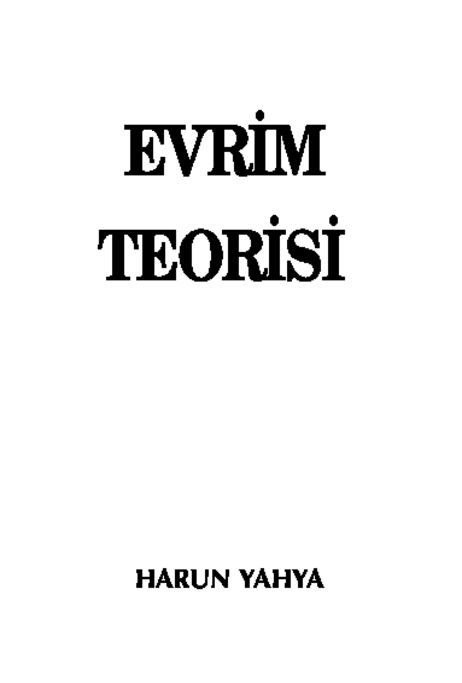 Evrim Teorisi